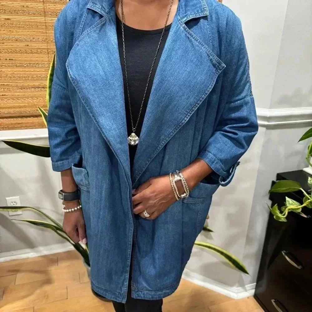 Armani Exchange Vintage Denim Jacket Cardigan 90’s Women’s Size Small